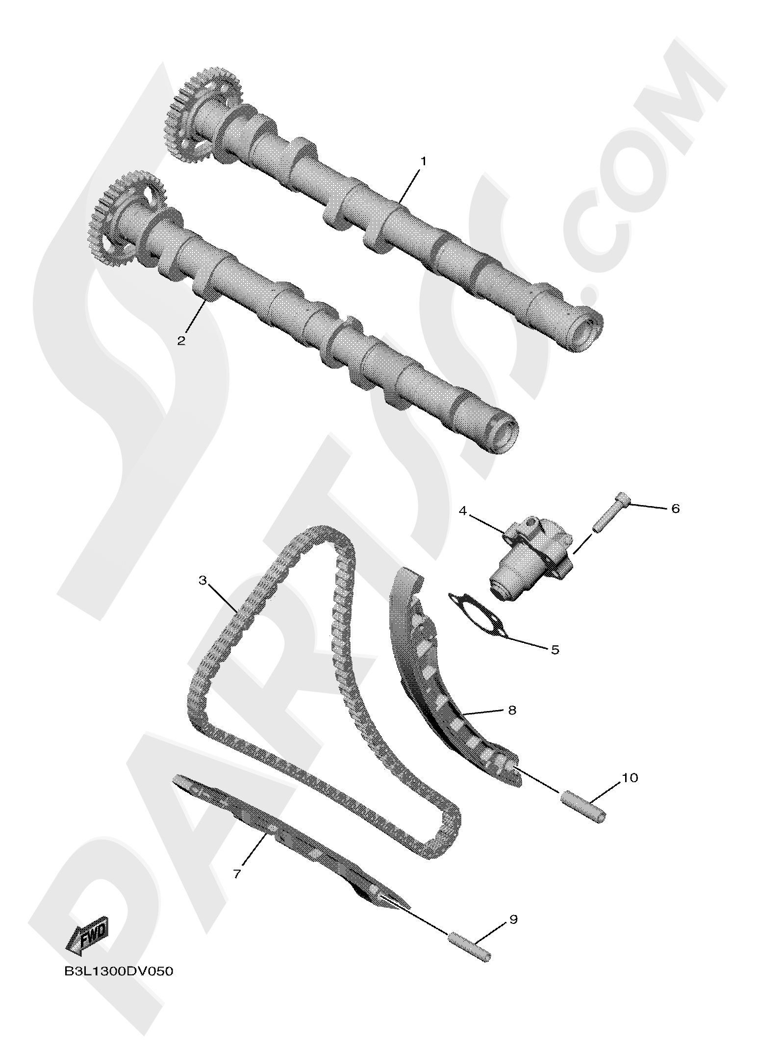 Yamaha YZF-R1 2025. 分解図 純正部品をオンライン購入