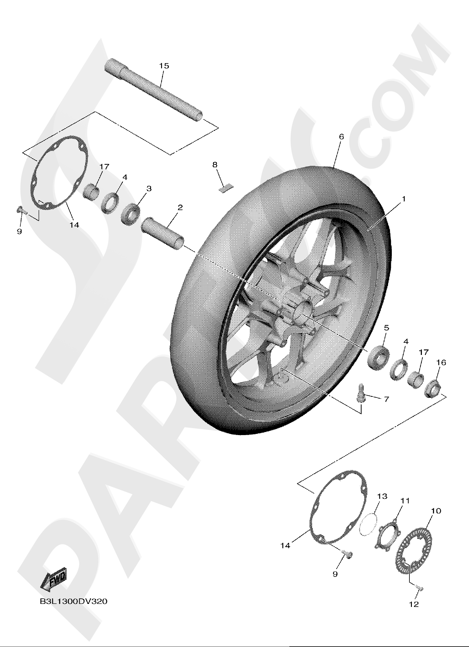 Yamaha YZF-R1 2025. 分解図 純正部品をオンライン購入