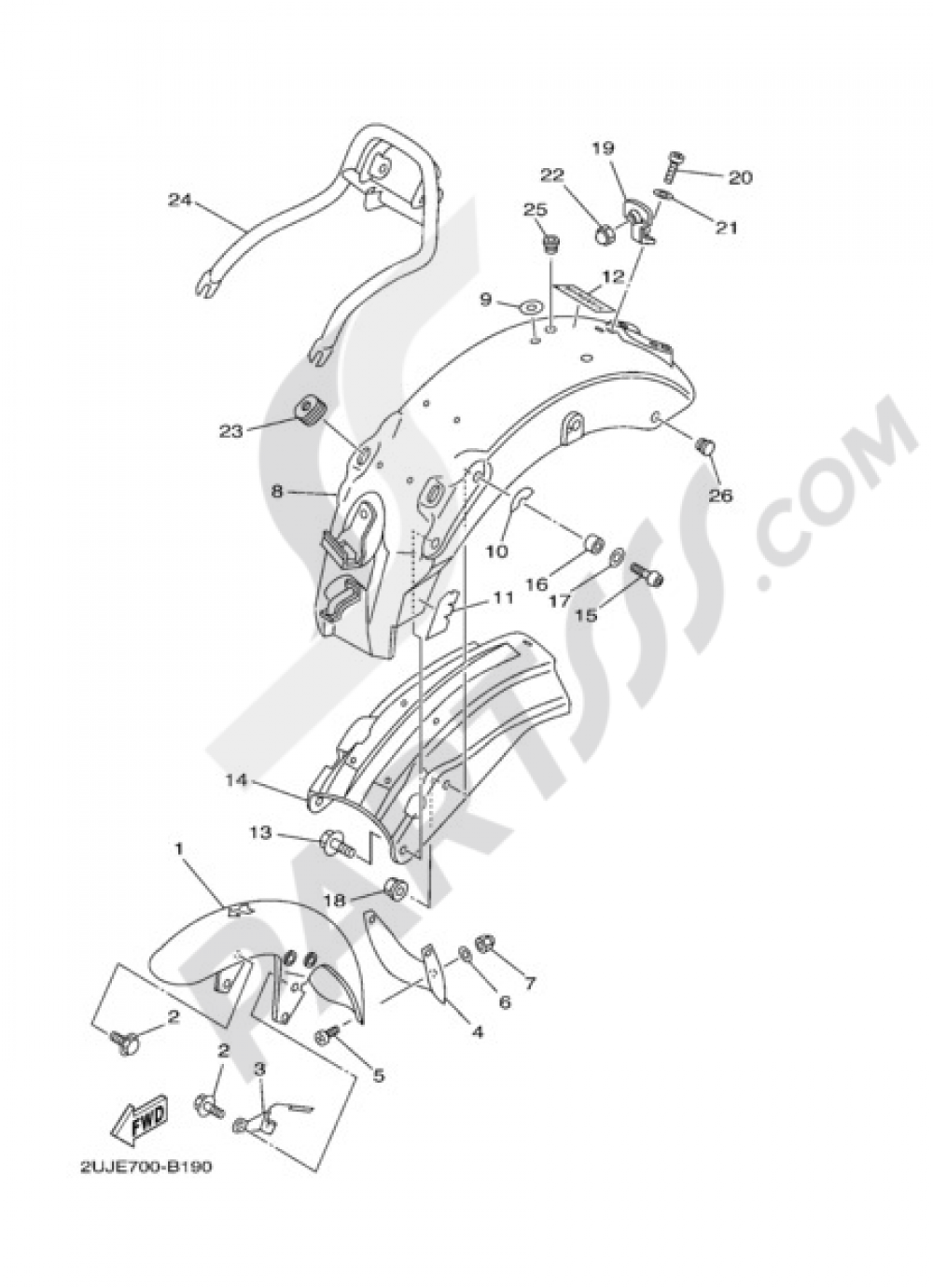 GARDE-BOUE Yamaha VIRAGO XV250 2004