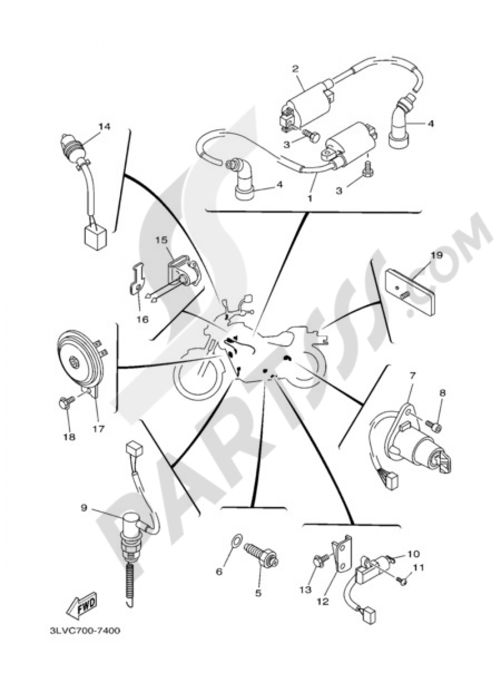 ELECTRIC EQUIPMENT 2 Yamaha VIRAGO XV250 2005