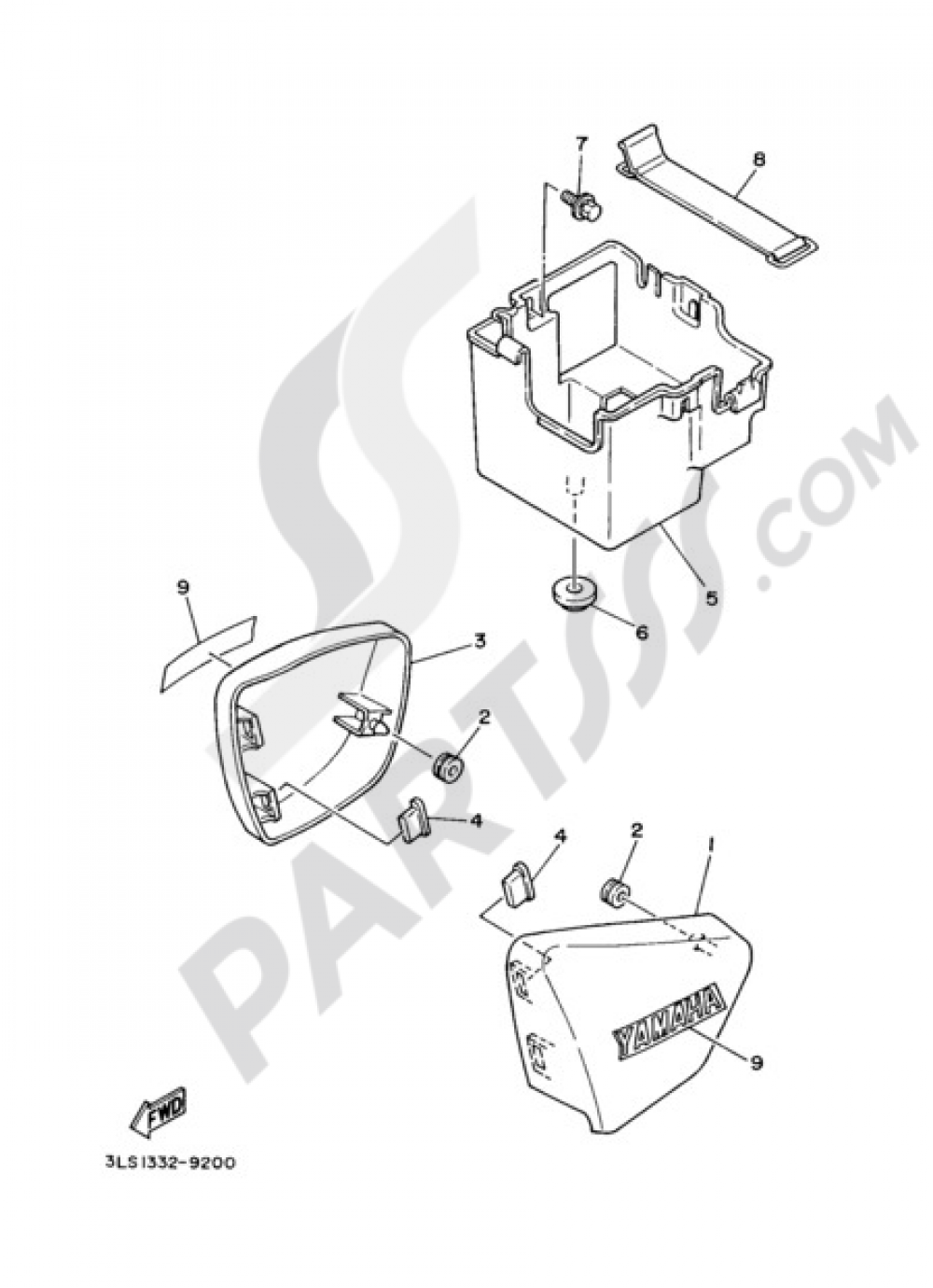 SIDE COVER Yamaha VIRAGO XV250S 2004