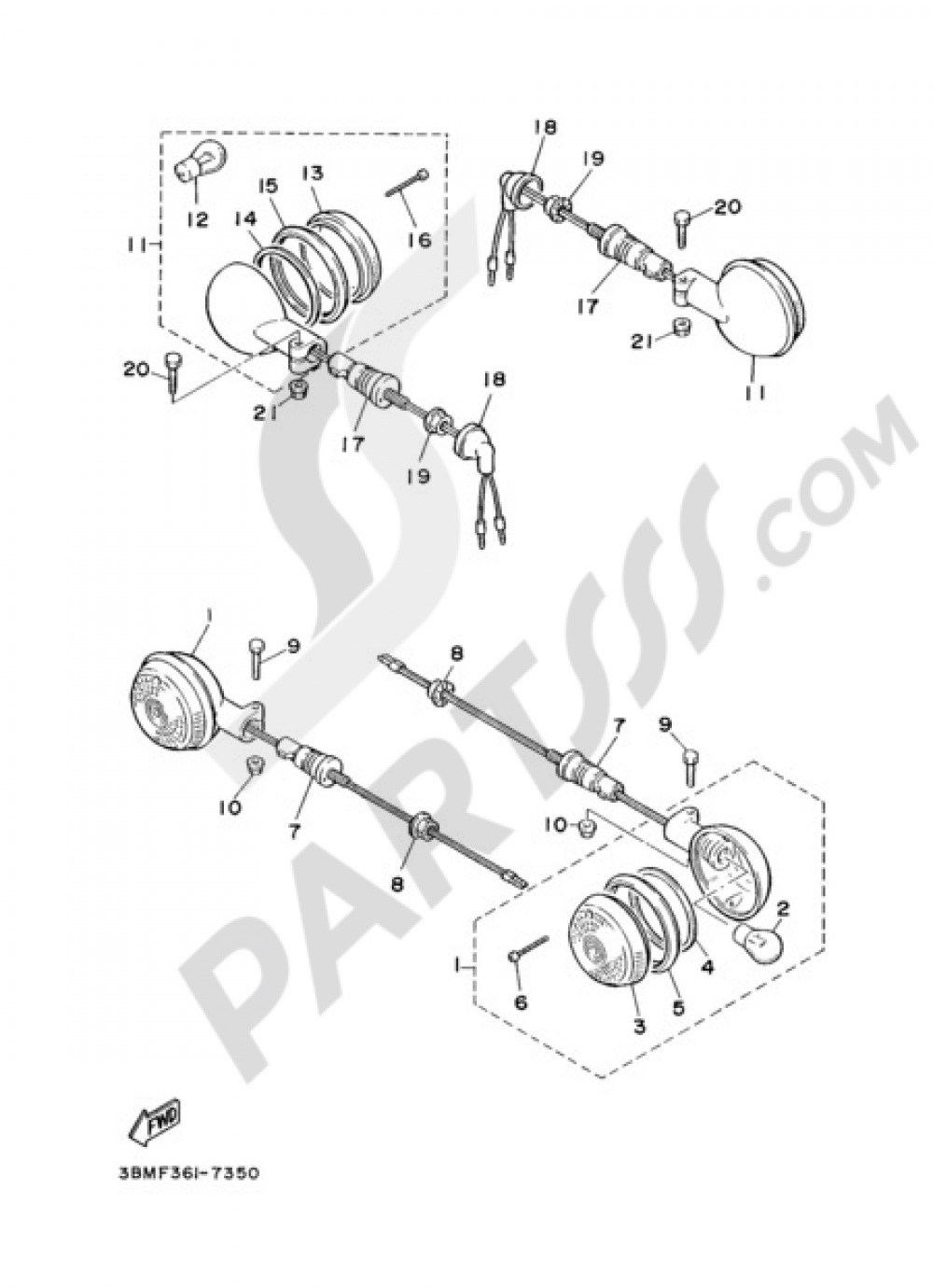 FLASHER LIGHT Yamaha VIRAGO XV250S 2004