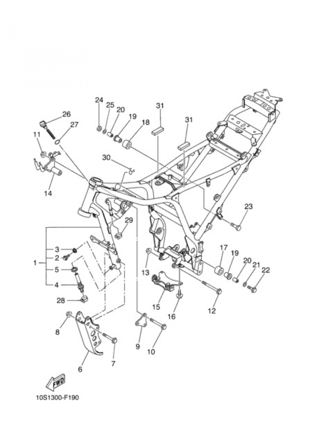 FRAME Yamaha XT660X 2007