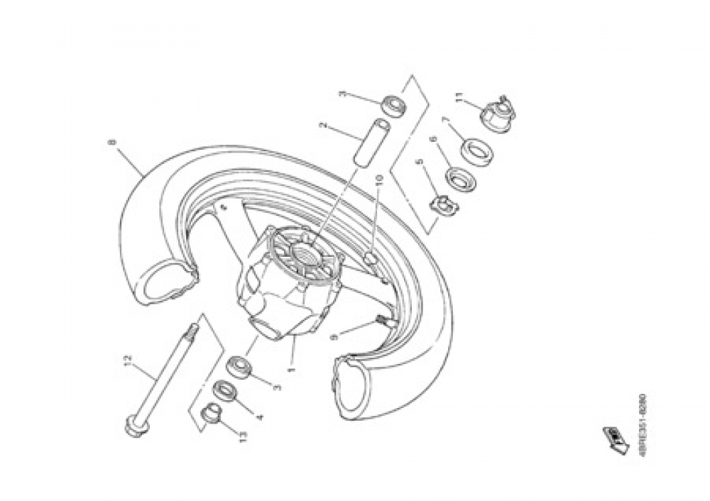 FRONT WHEEL Yamaha XJ600N 2002