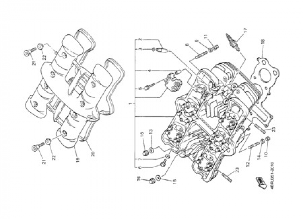 CYLINDER HEAD Yamaha XJ600N 2002