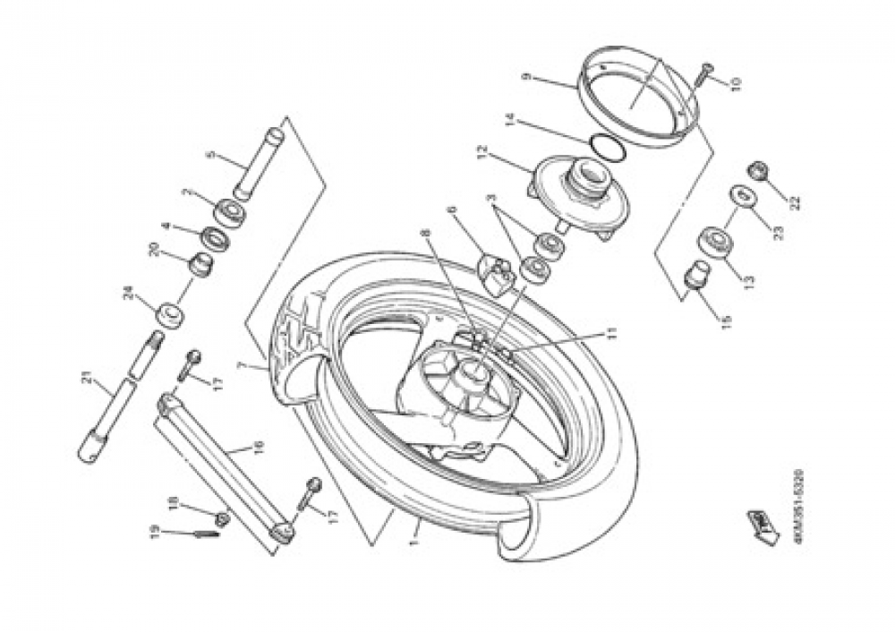 REAR WHEEL Yamaha XJ900S DIVERSION 2000