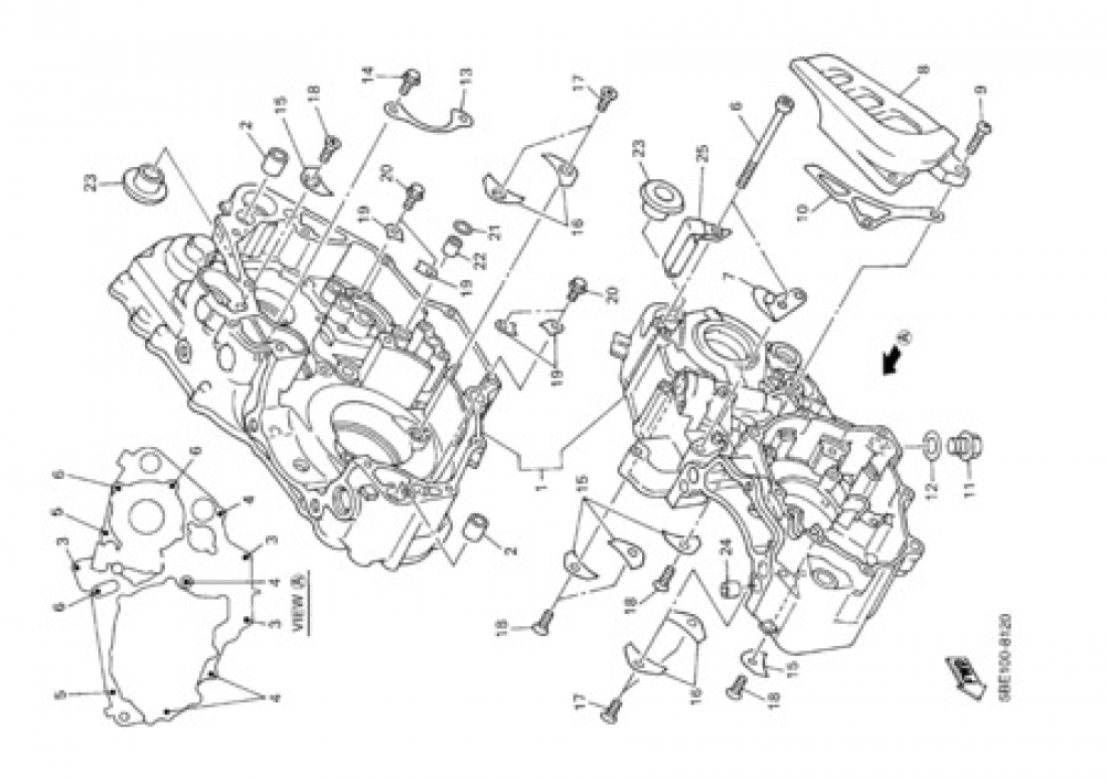 CRANKCASE Yamaha YZ426F 2001