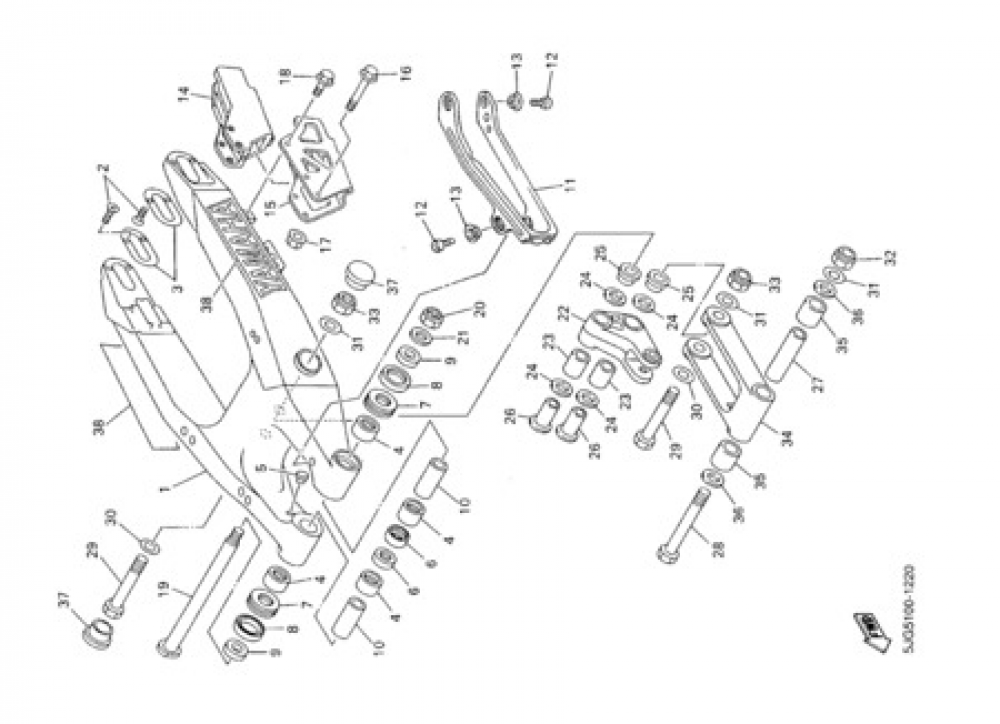 REAR ARM Yamaha YZ426F 2001