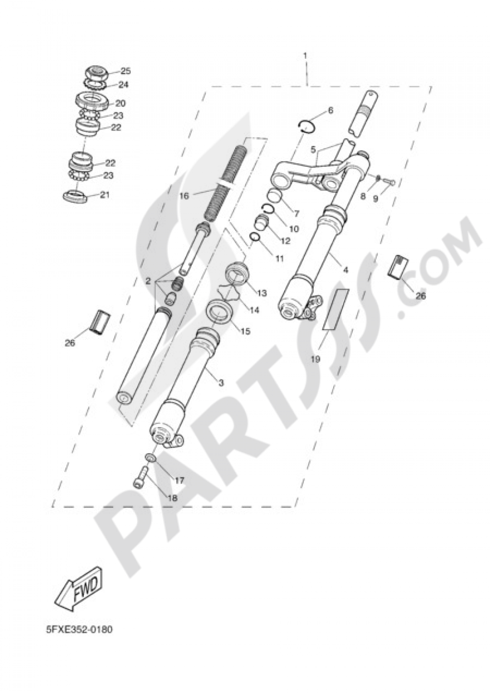 FRONT FORK Yamaha Bw's 50 2006