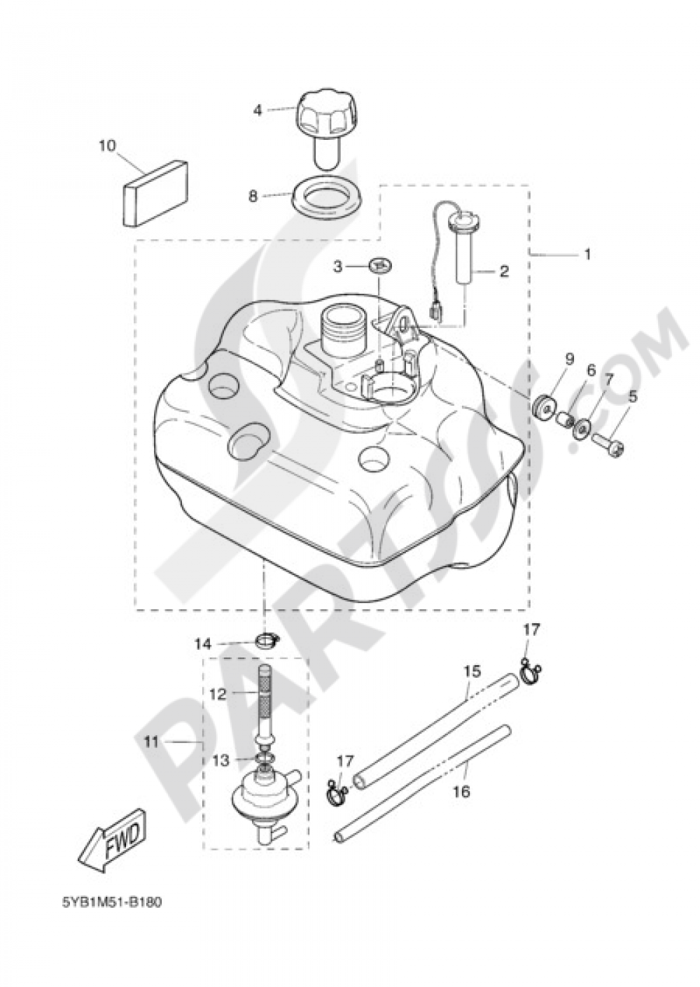 FUEL TANK Yamaha Bw's 50 2006