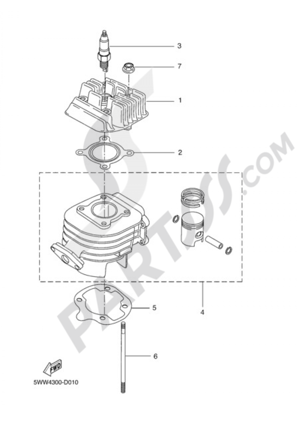 CYLINDER Yamaha Bw's 50 2006