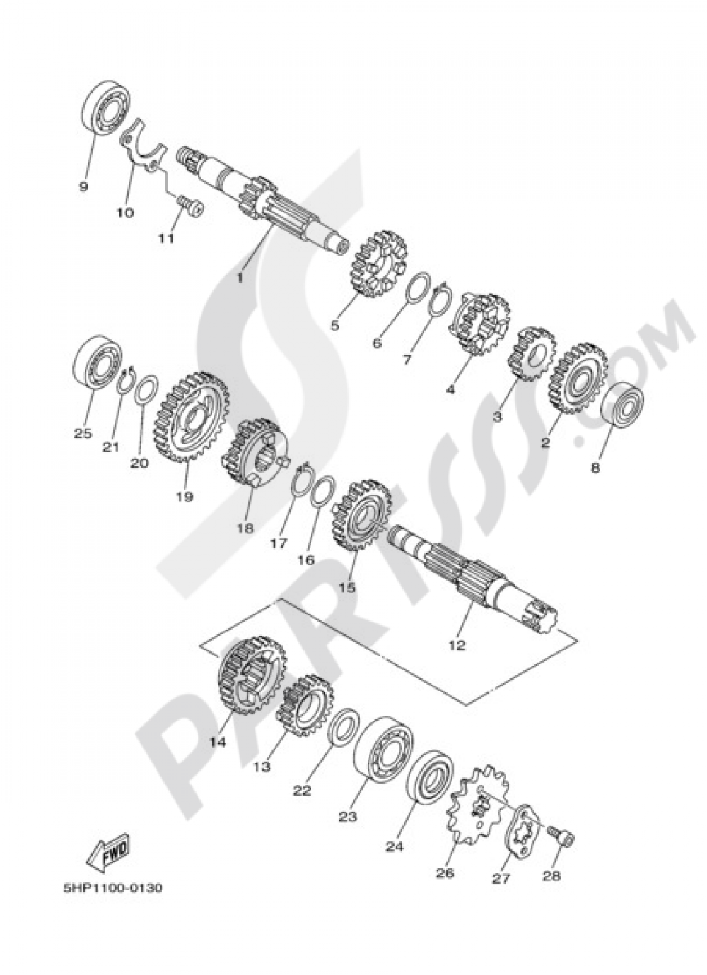 TRANSMISSION Yamaha TT R125LW 2003