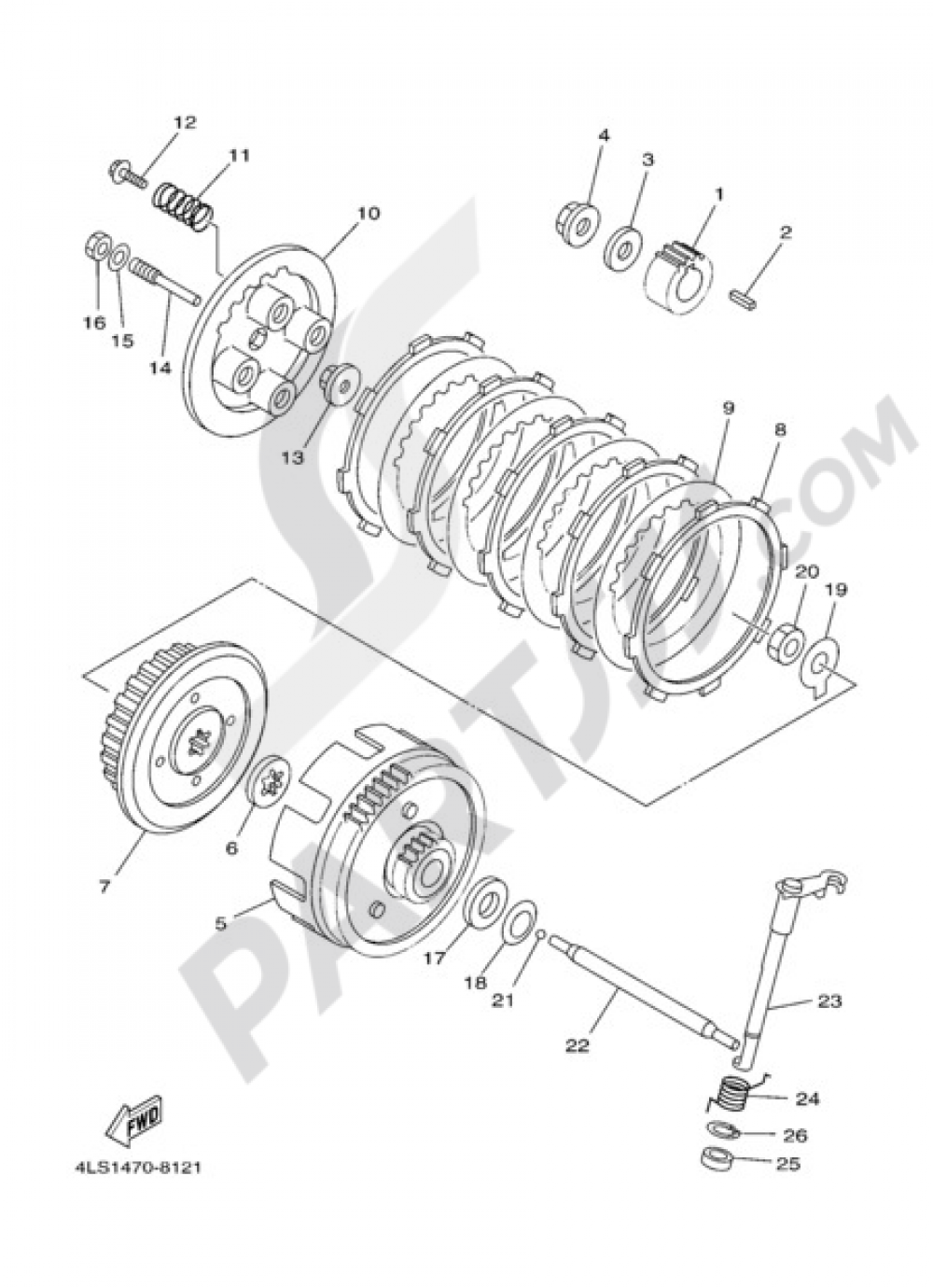CLUTCH Yamaha TT R125LW 2005
