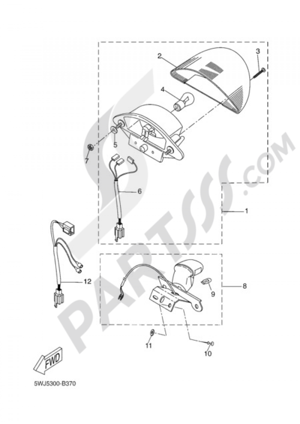 REAR LIGHT Yamaha AEROX REPLICA 2004