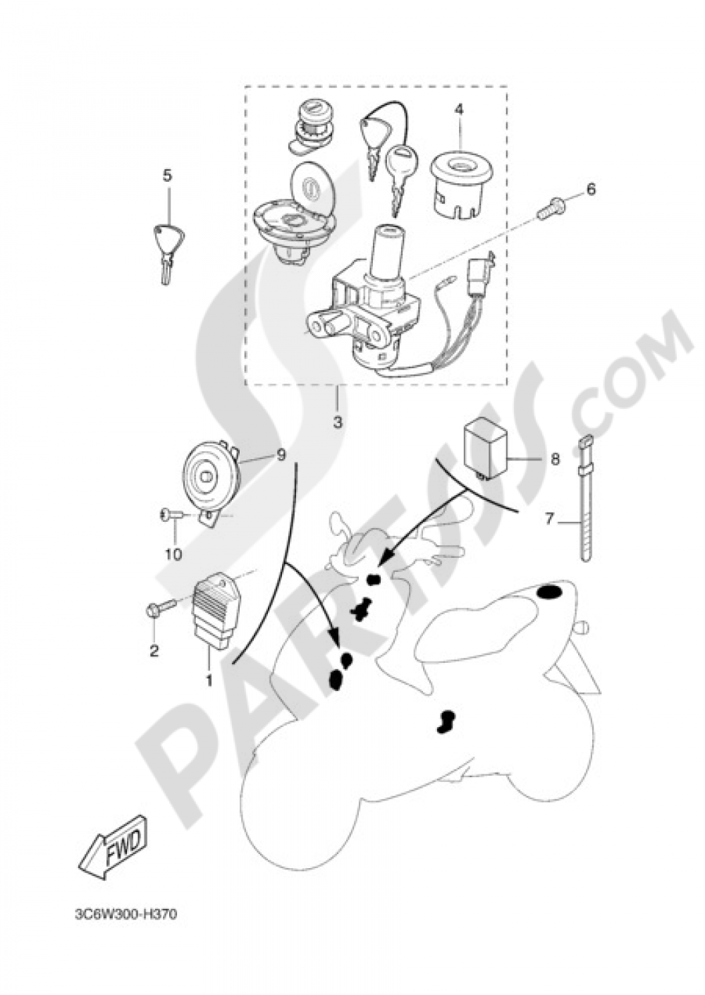 ELECTRIC EQUIPMENT 1 Yamaha AEROX REPLICA 2009
