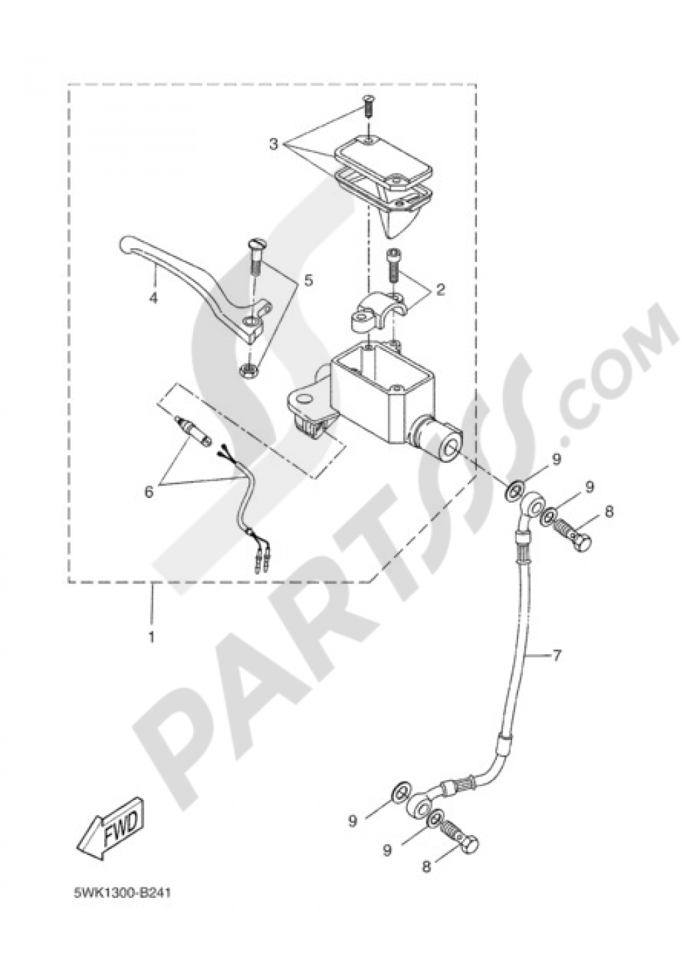 FRONT MASTER CYLYNDER Yamaha BW'S NEXT GENERATION 2005
