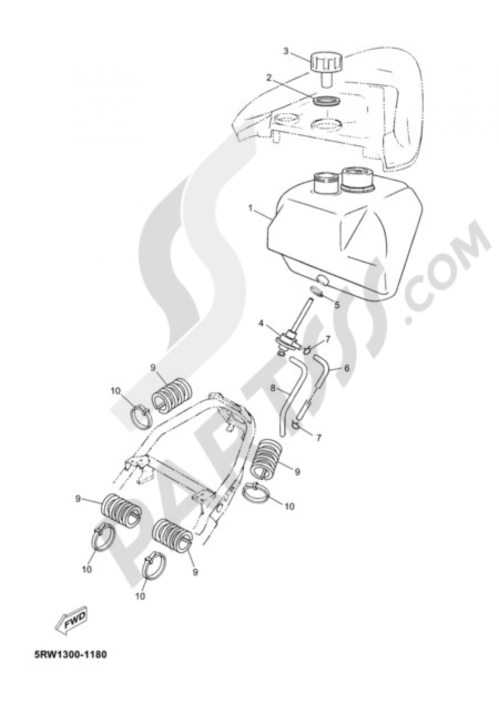 FUEL TANK Yamaha Jog R 2004