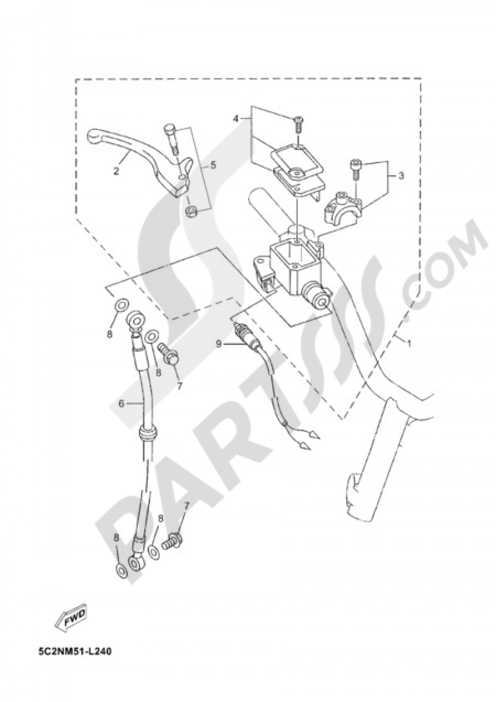 FRONT MASTER CYLYNDER Yamaha Neo's 2012