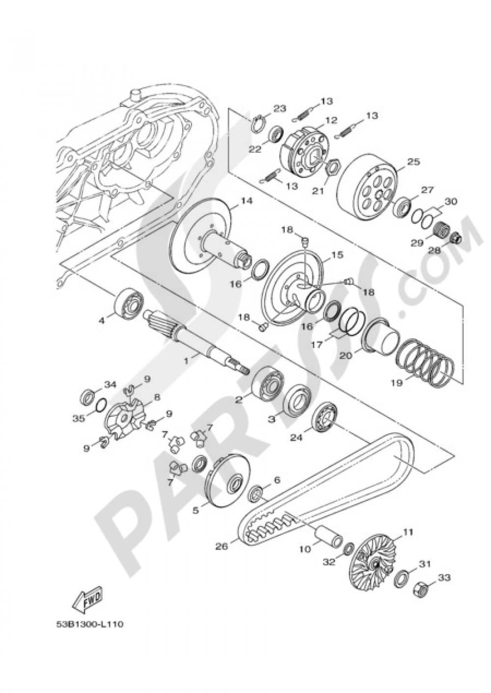 CLUTCH Yamaha X-Enter 125 2012