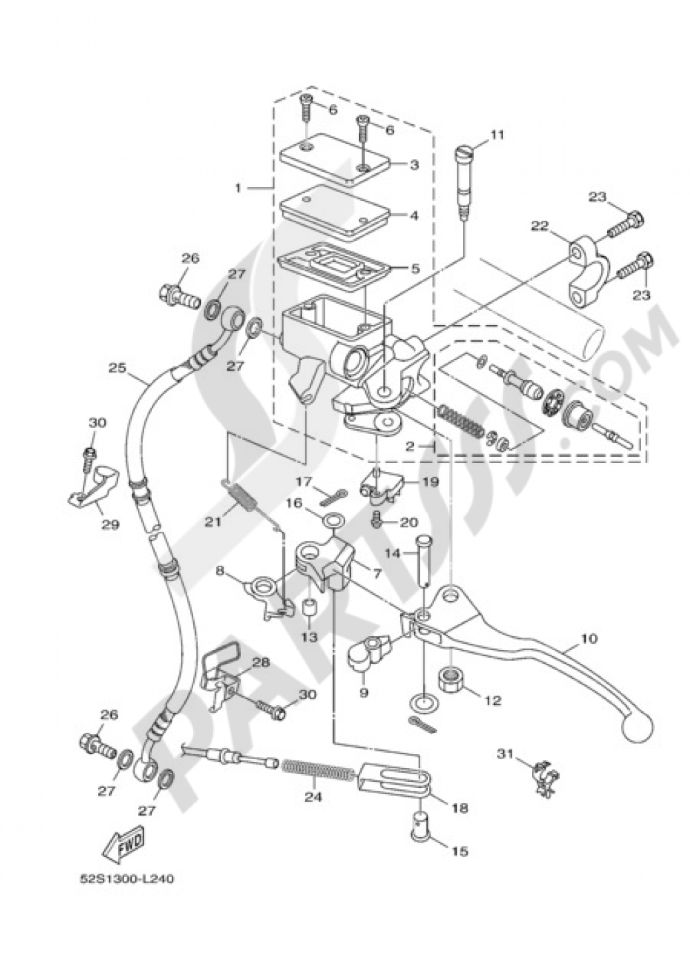 FRONT MASTER CYLYNDER Yamaha X-Enter 125 2012