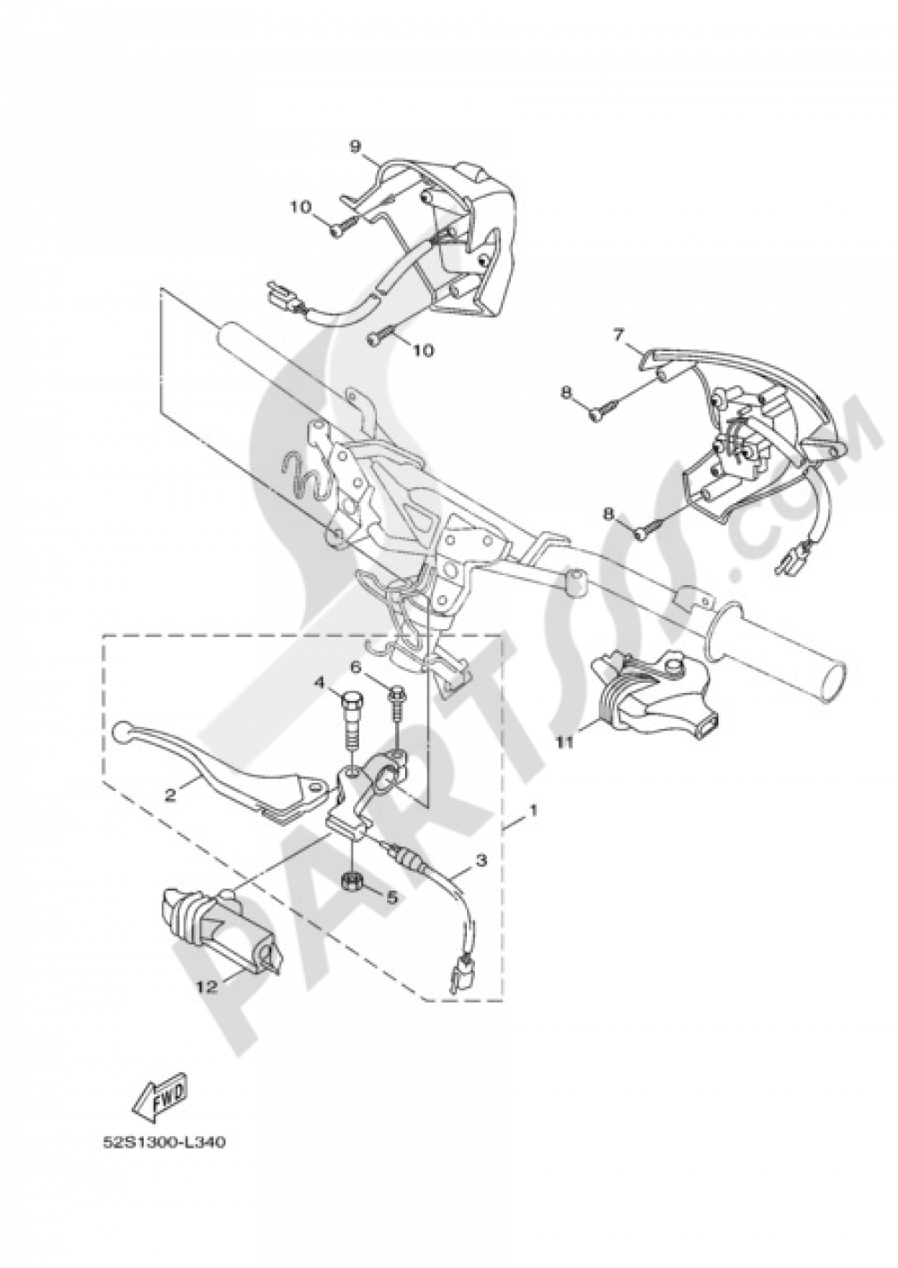 HANDLEBAR SWITCH AND LEVER Yamaha X-Enter 125 2012