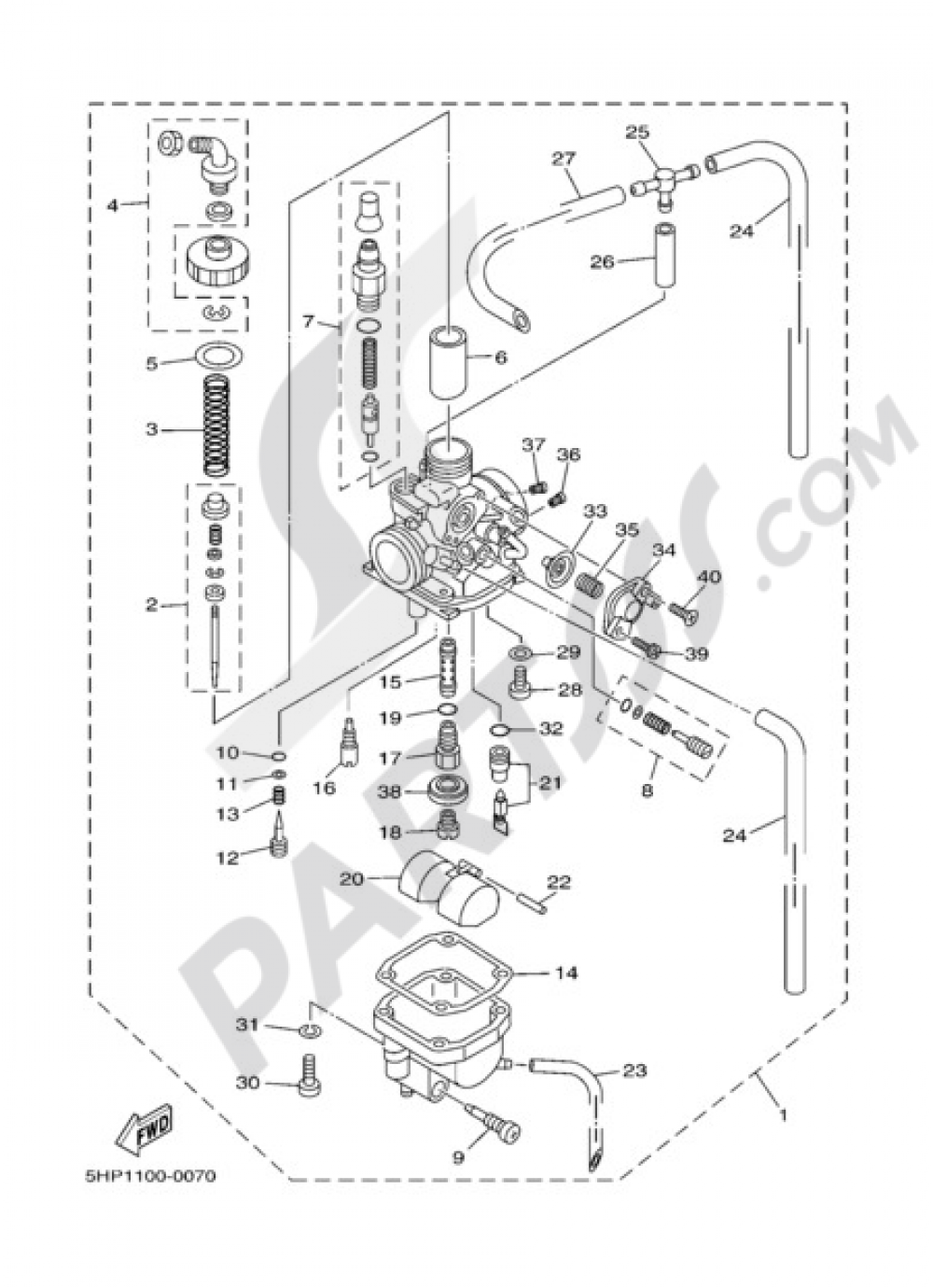 CARBURETOR Yamaha TT-R125 2002