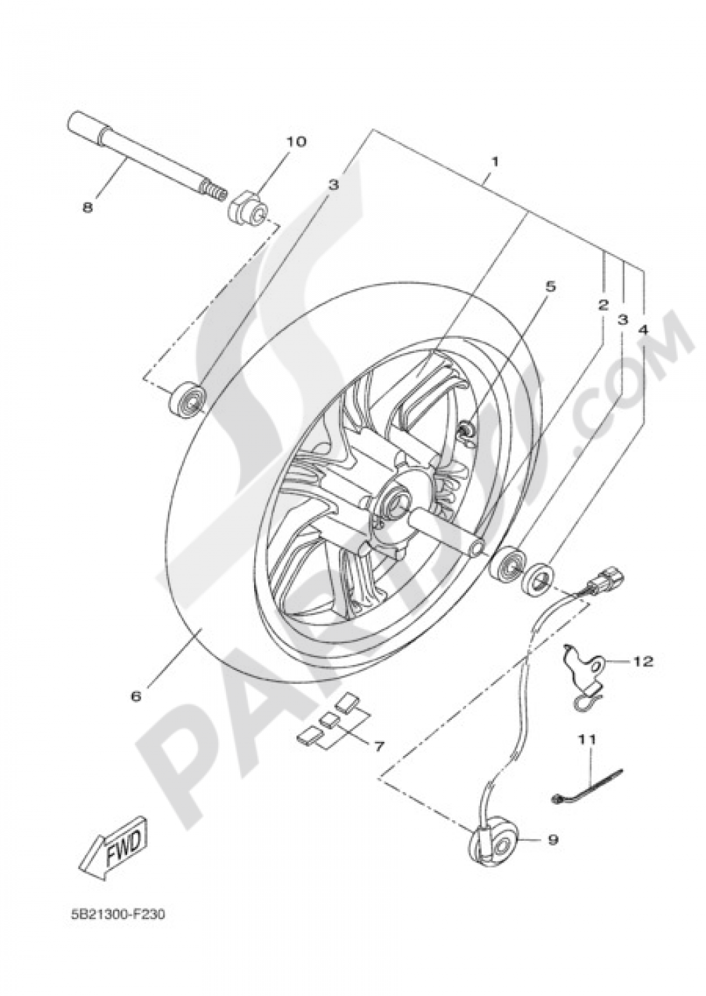 FRONT WHEEL Yamaha X-City 125 2011