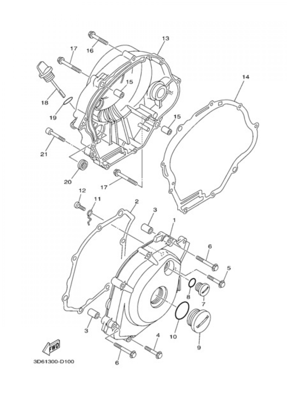 CARTER MOTEUR 1 Yamaha XT125X 2007