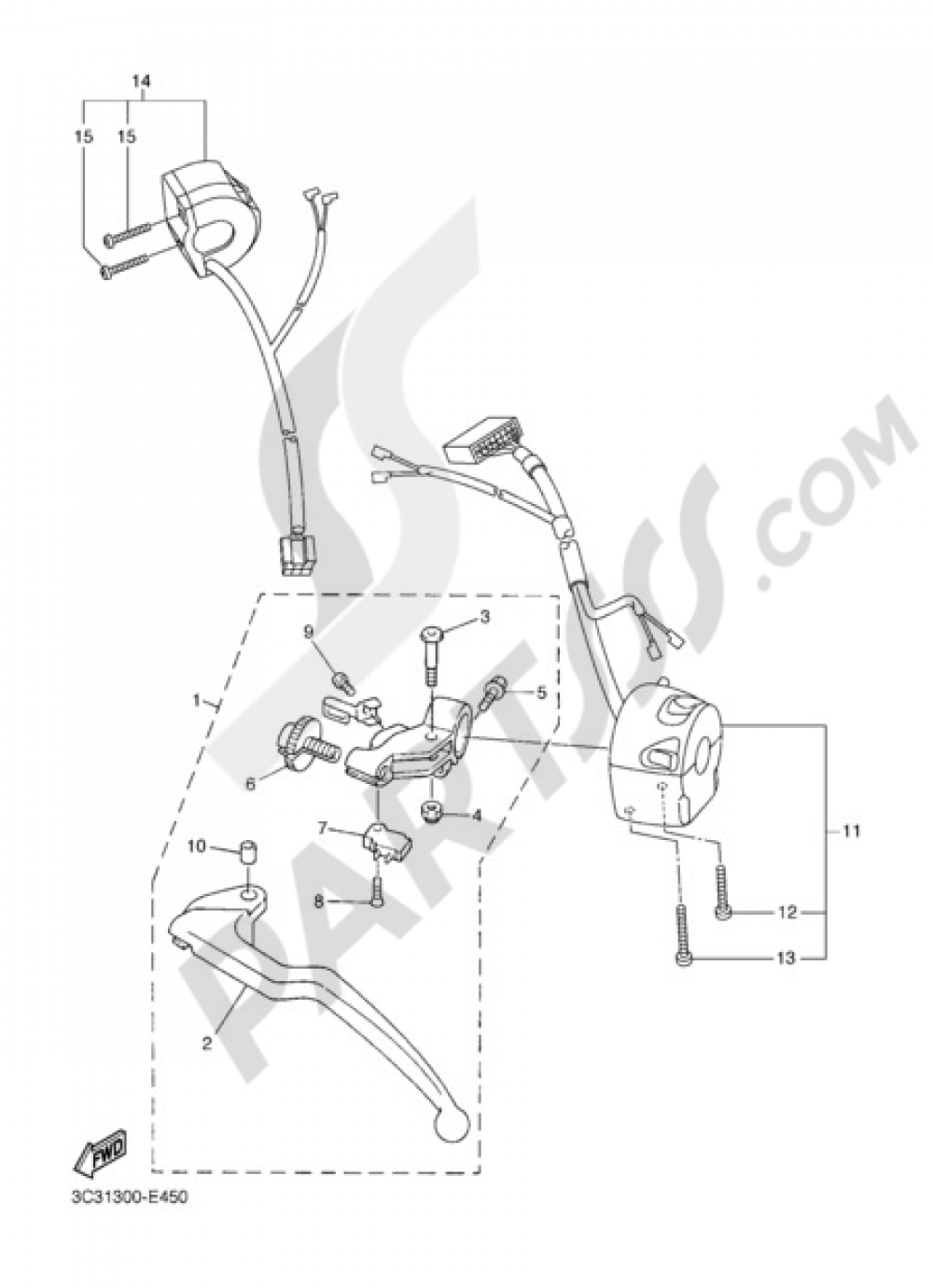 HANDLEBAR SWITCH AND LEVER Yamaha FZ1 Fazer 2010