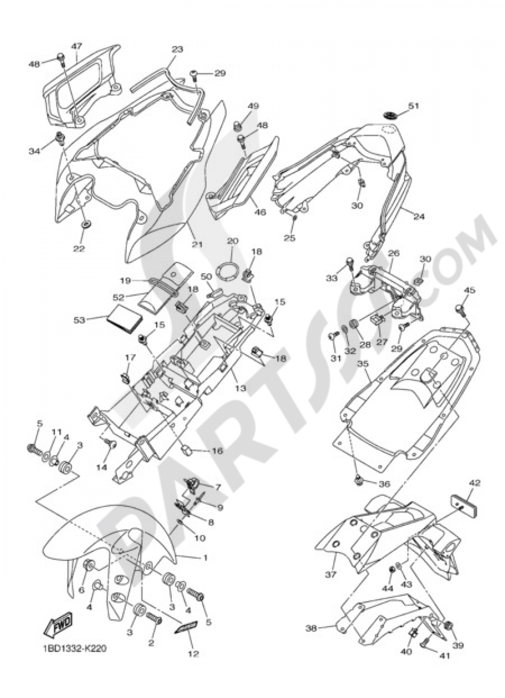 FENDER Yamaha Fazer8 ABS 2012