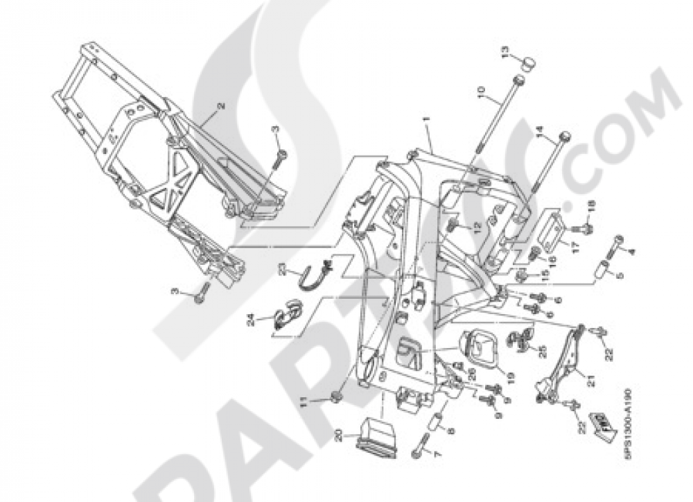 フレーム Yamaha TDM 900 2002