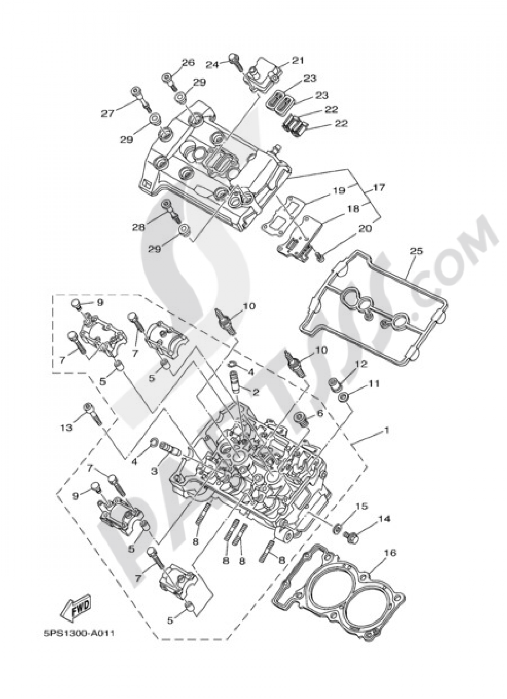CYLINDER HEAD Yamaha TDM 900 2008