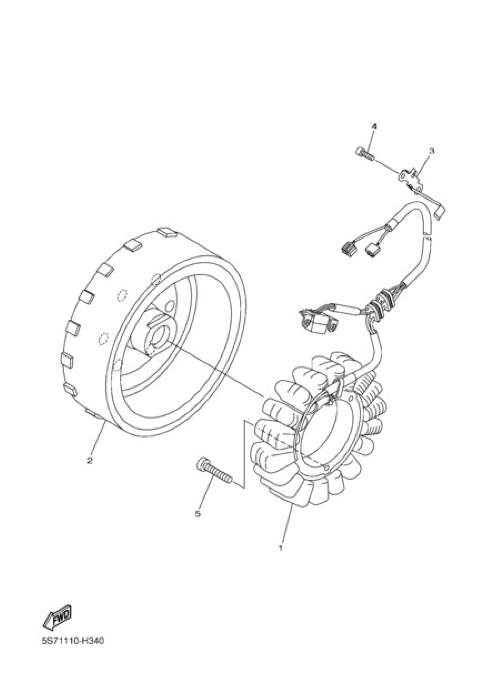 GENERATOR Yamaha XVS950A Midnight Star 2012