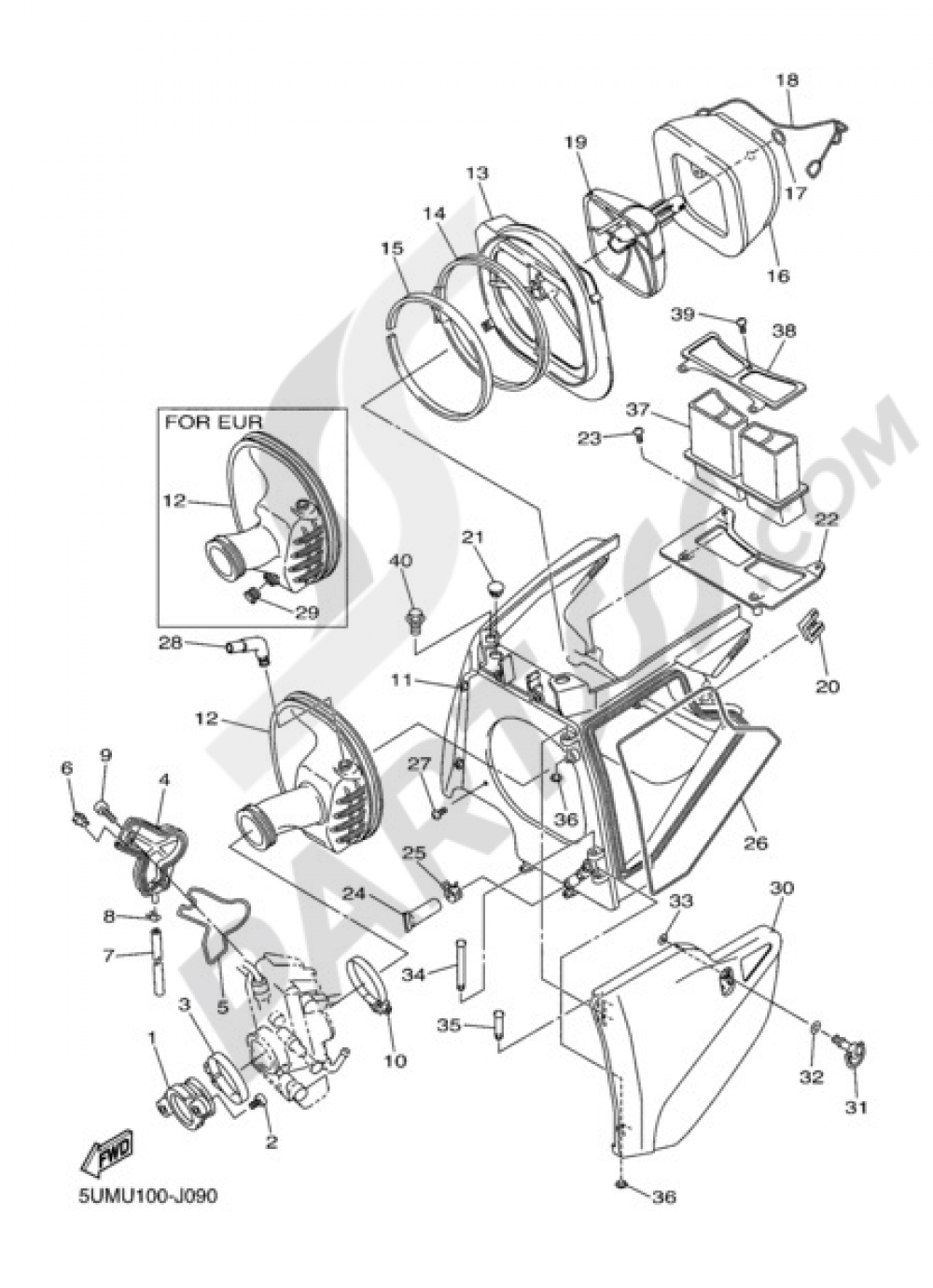 INTAKE Yamaha WR250F 2012