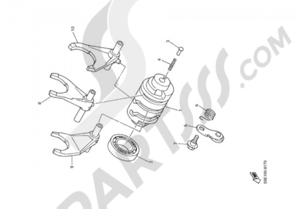 SHIFT CAM FORK Yamaha WR400F 2000