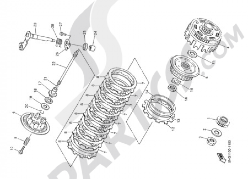 CLUTCH Yamaha WR400F 2001