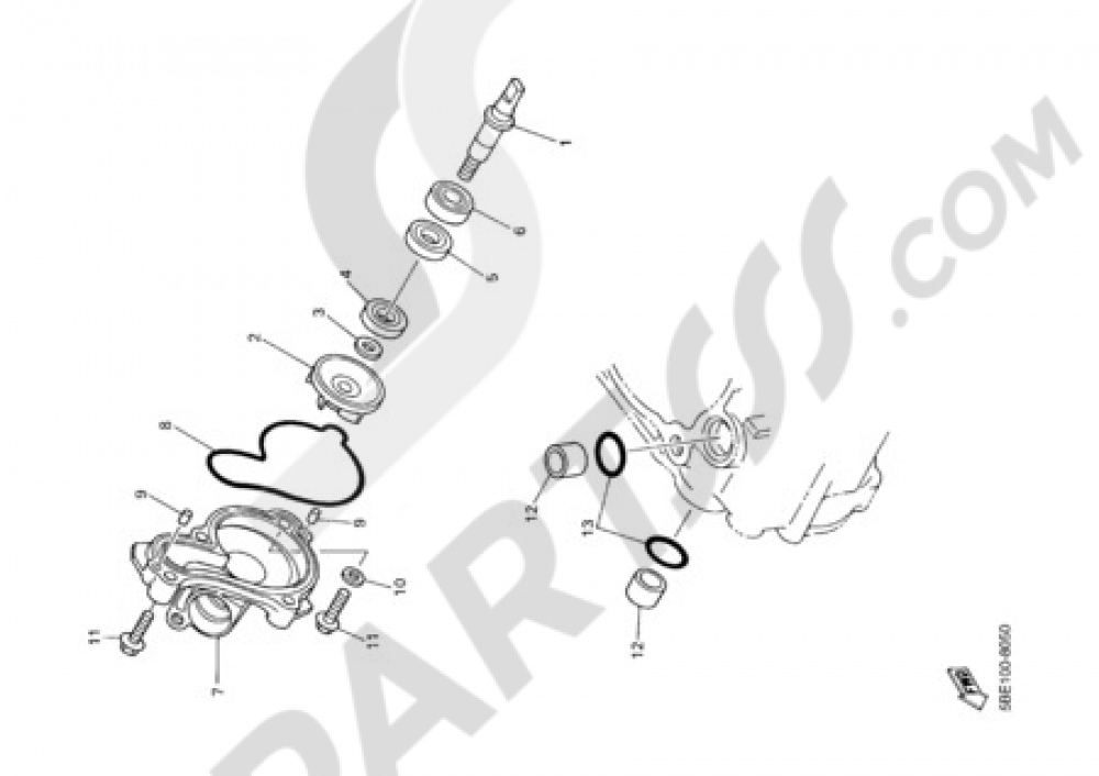 WATER PUMP Yamaha WR400F 2002