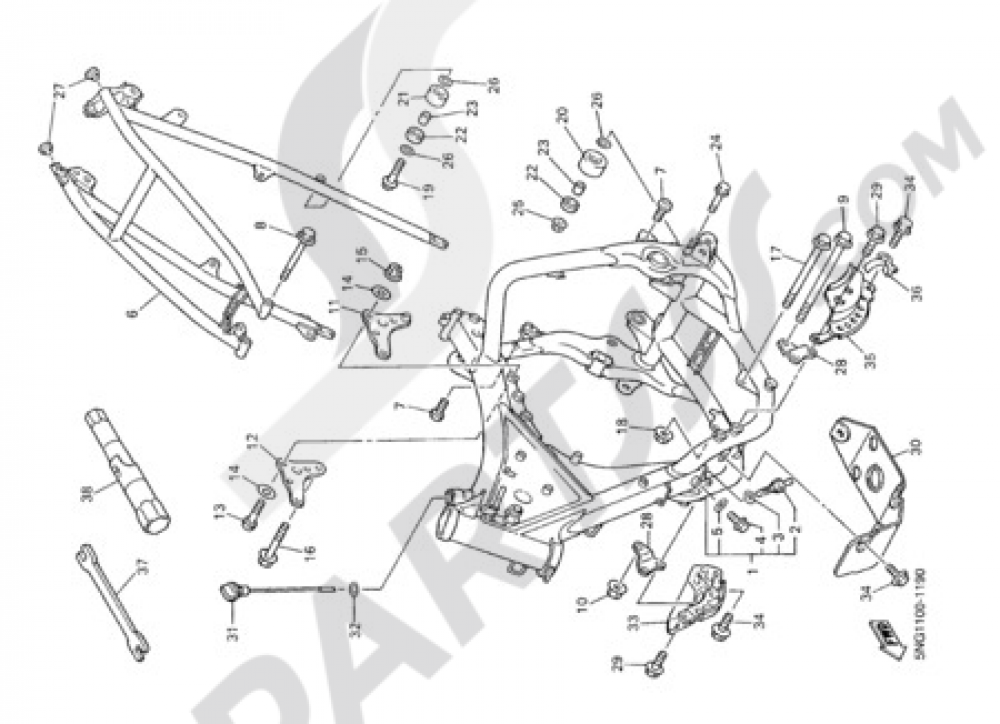 FRAME Yamaha WR400F 2002