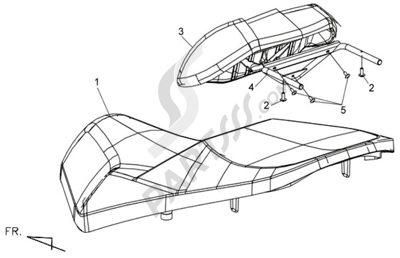 Sym MAXSYM 400 I 12 ASIENTO TRASERO