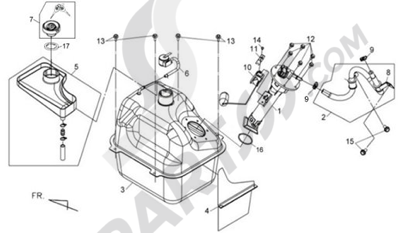 Sym MAXSYM 400 I 12 DEPOSITO GASOLINA