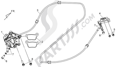 Sym MAXSYM 400 I 12 REPARTIDOR FRENADA