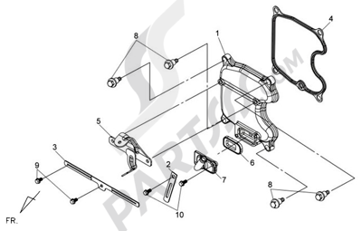 Sym MAXSYM 400 I 12 TAPA CULATA