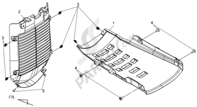 Sym MAXSYM 400 I 12 TAPA INFERIOR