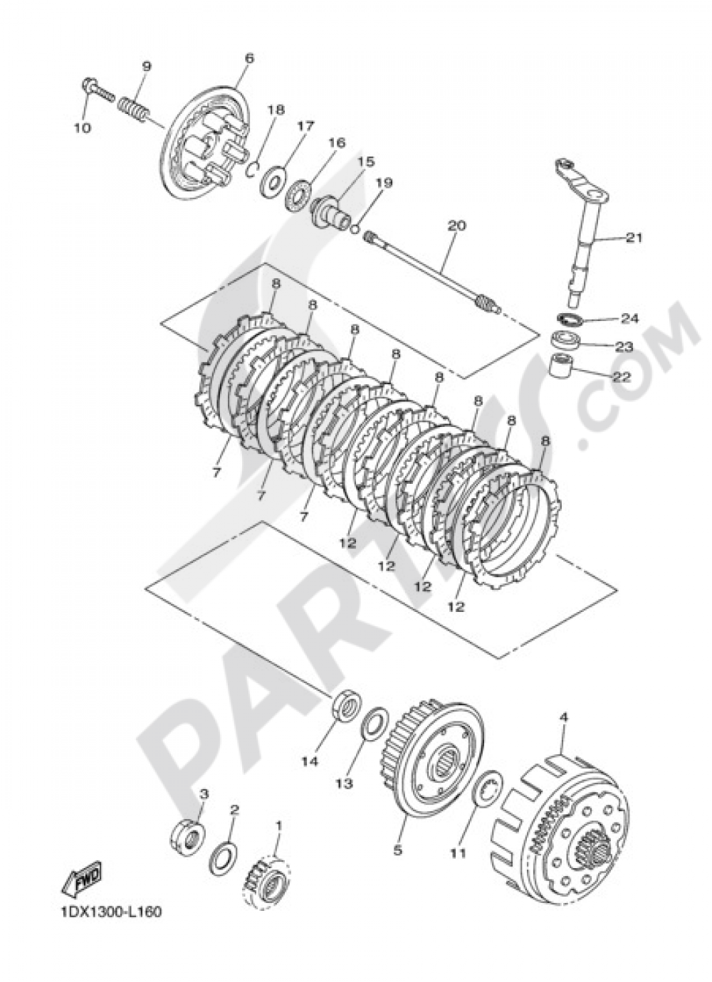 CLUTCH Yamaha WR450F 2012