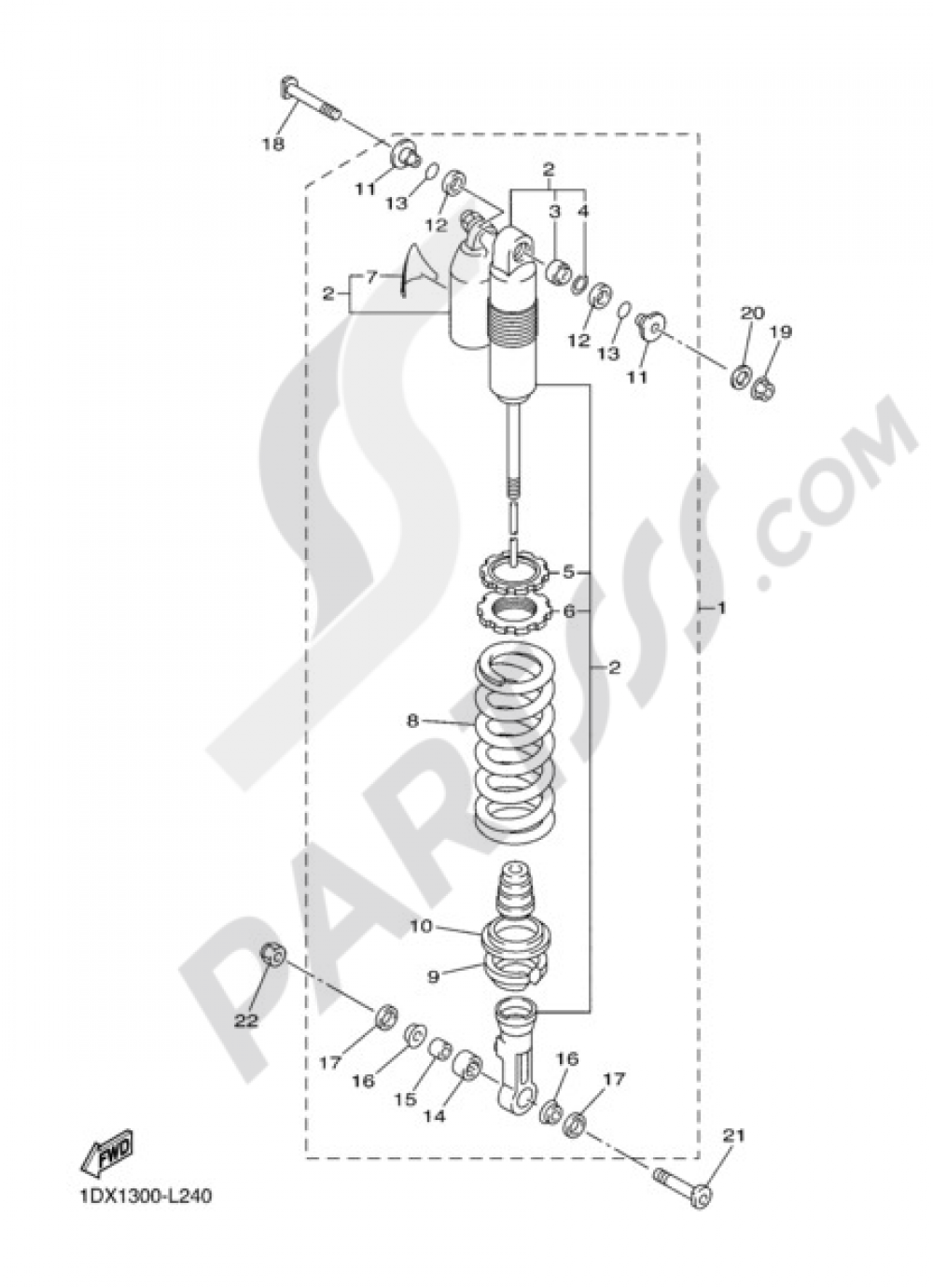 REAR SUSPENSION Yamaha WR450F 2012
