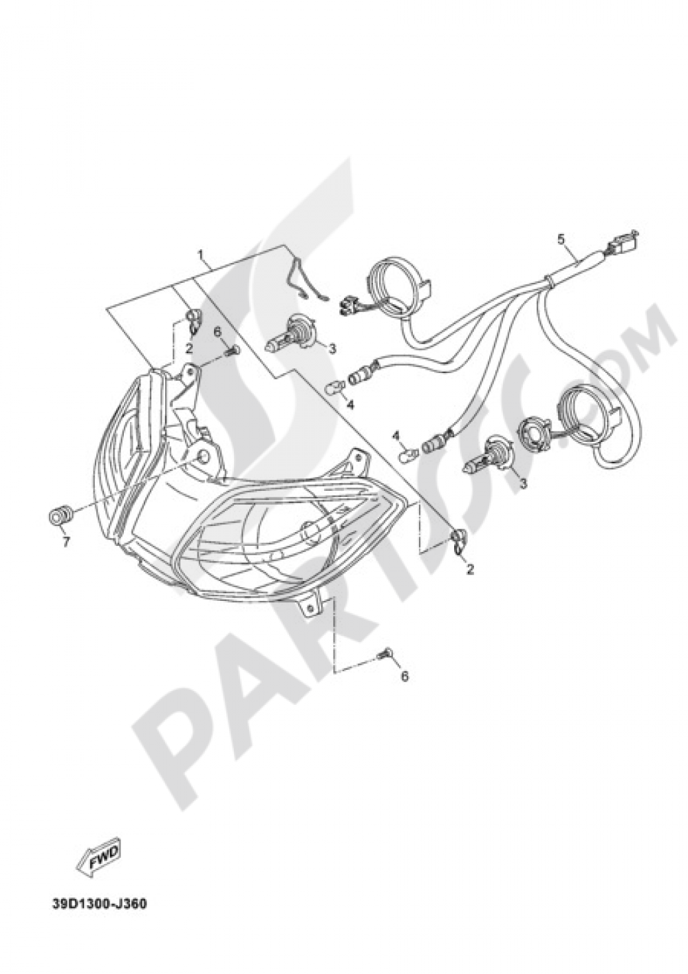 FRONT LIGHT Yamaha X-Max 250 2012