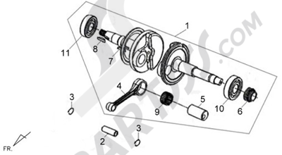 Sym X-PRO PRO 50. 分解図 純正部品をオンライン購入