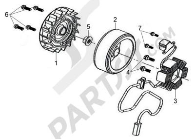 Sym X-PRO PRO 50. 分解図 純正部品をオンライン購入