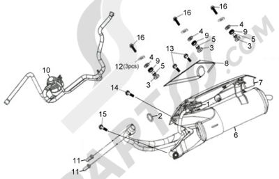 Sym X-PRO PRO 50. 分解図 純正部品をオンライン購入