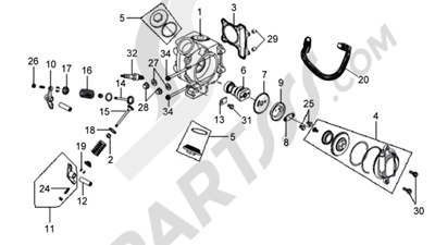 Carter Droit Complet Pour Sym Mio 100 (Hu10wc-f) (L2-l4) De 2012